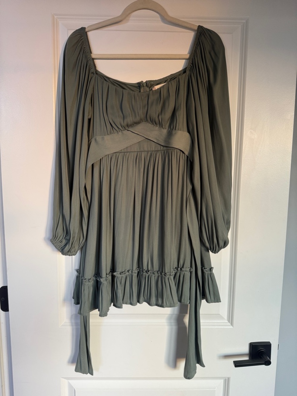 Altar'd State Olive Green Long Sleeve Dress